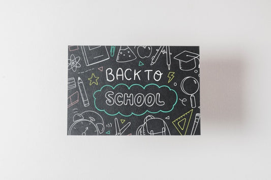 Free Black Paper Mockup With Back To School Concept Psd