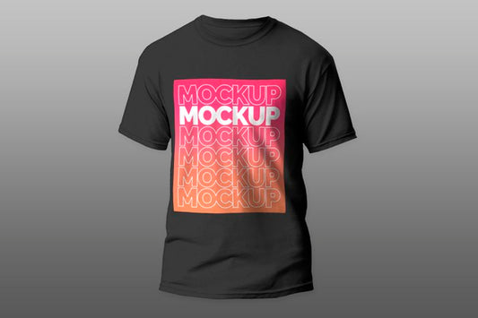 Free Black T-Shirt Mockup Psd