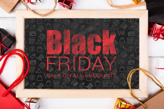 Free Blackboard With Informational Text For Black Friday Psd
