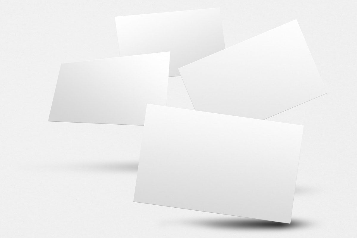Free Blank Business Card Mockup Psd In White Tone With Front And Rear View