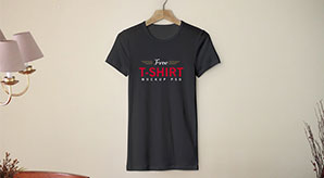 Free Blank Half Sleeves T-Shirt Mockup Psd Template