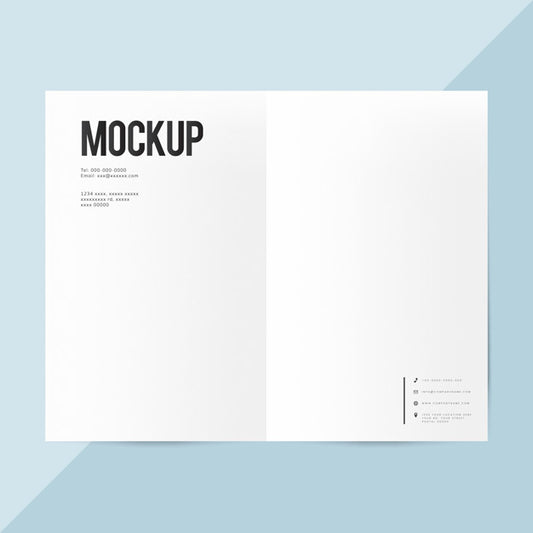 Free Blank Paper Brochure Template Mockup Psd