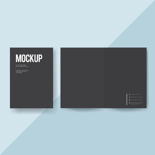 Free Blank Paper Brochure Template Mockup Psd