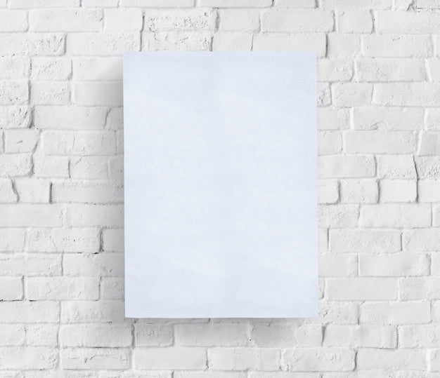 Free Blank Poster In Front Of Brick Wall Psd