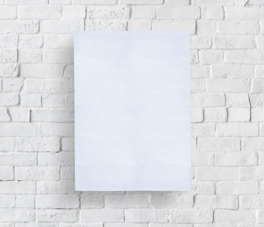 Free Blank Poster In Front Of Brick Wall Psd
