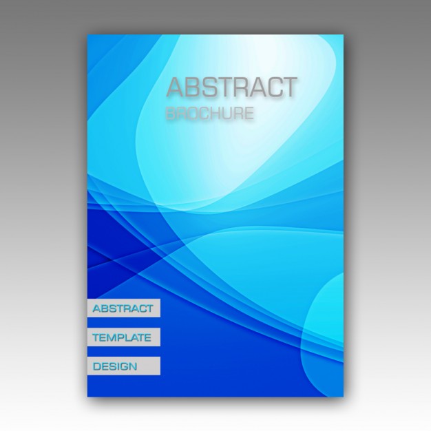 Free Blue Abstract Brochure Design Psd