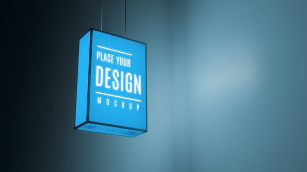 Free Blue Colour Night Business Sign Psd