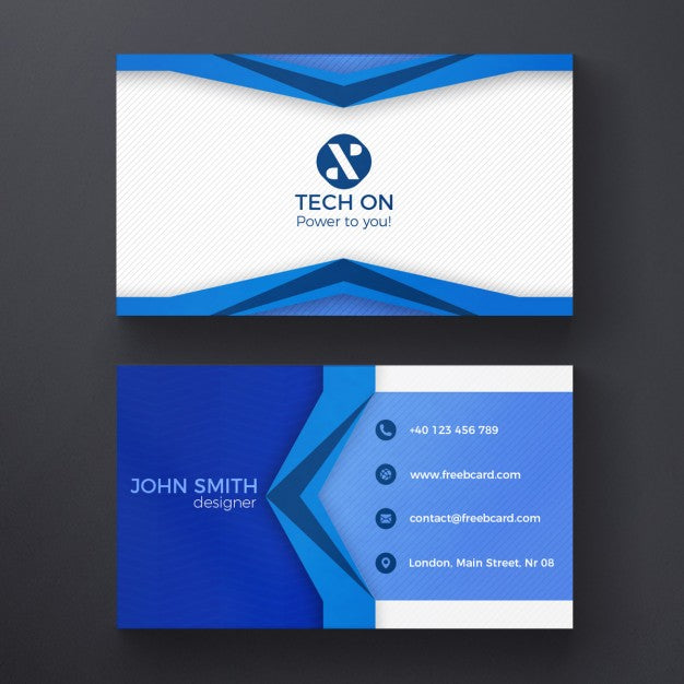 Free Blue Geometric Card Psd