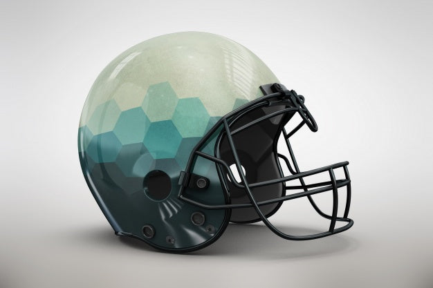 Free Blue Gradient Helmet Mock Up Psd