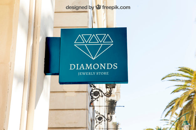 Free Front View of a Square Business Logo Sign Mockup