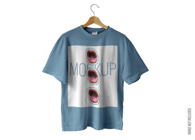 Free Blue T-Shirt Mockup Psd