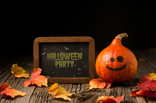 Free Board With Halloween Chalk Message Psd