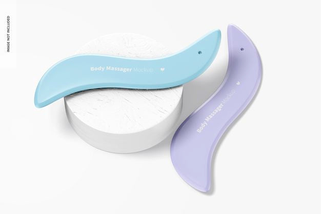 Free Body Massagers Mockup, Perspective View Psd