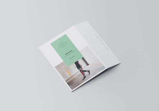 Free Book Cover With Inner Fold Mockup
