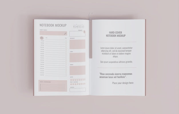 Free Book With Bookmark Design Mockup Psd