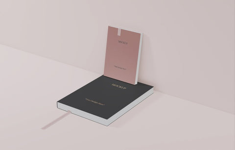 Free Book With Bookmark Design Mockup Psd