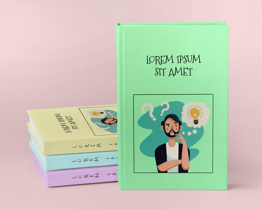 Free Books Studio Concept On Pink Background Psd