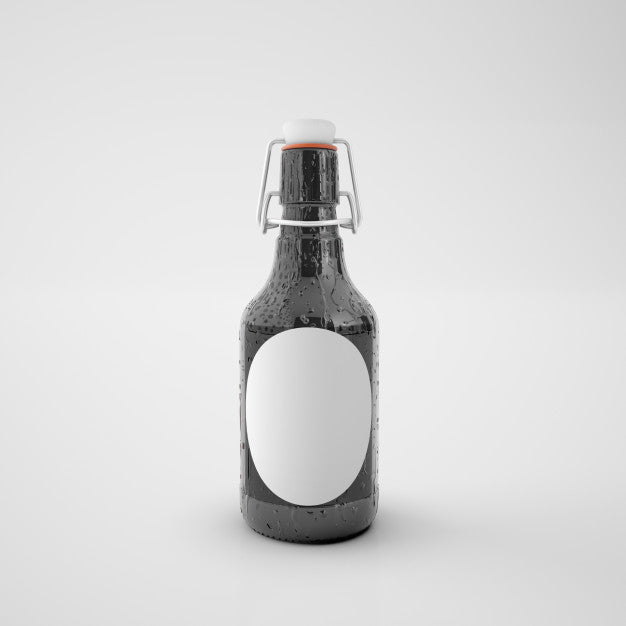 Free Bottle With Blank Label Psd