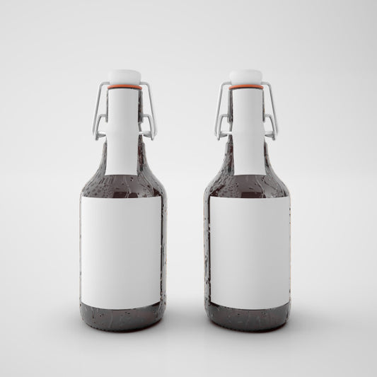 Free Bottles With Blank Label Psd