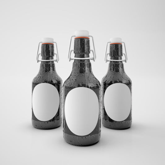 Free Bottles With Blank Label Psd