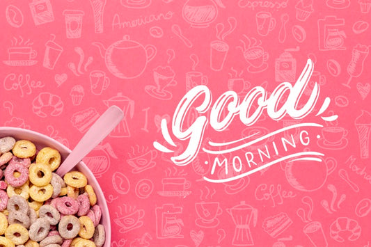 Free Bowl With Cereals On Table For Breakfast Psd