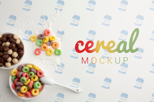 Free Bowls With Different Cereals On Table Psd