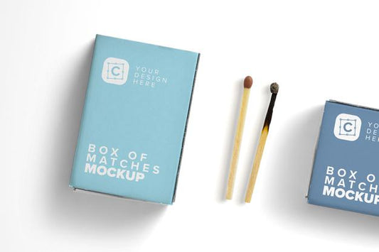 Free Box Matches With Matches Mockup Psd