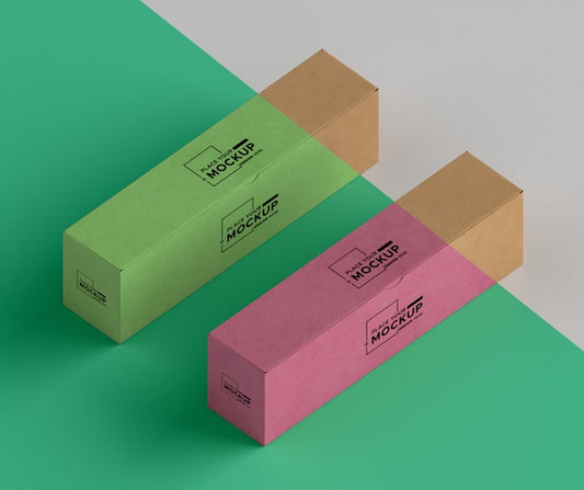 Free Boxes Arrangement High Angle Psd