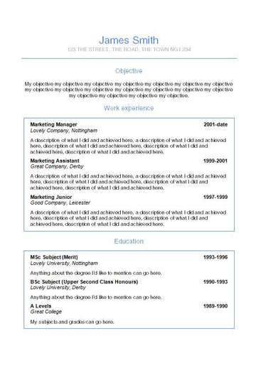 Free Resume Templates in Microsoft Word (DOC/DOCX) Format – CreativeBooster