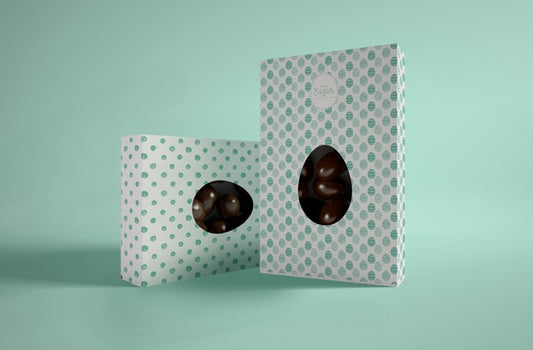 Free Boxes With Chocolate Eggs On Table Psd