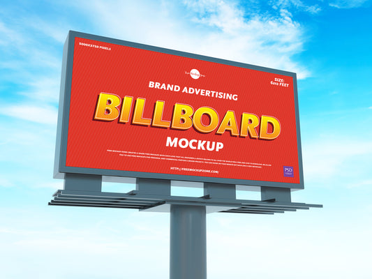 Free Brand Advertising Billboard Mockup