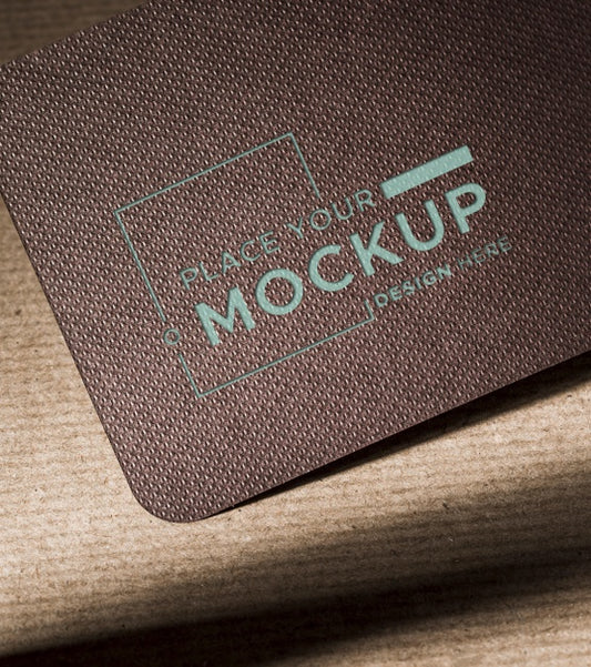 Free Branding Identity Dark Business Card Mock-Up Psd