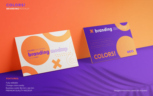 Free Branding Mockup With Two Business Cards Psd