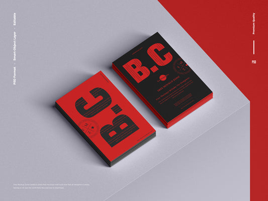 Free Branding Stack Of Business Card Mockup