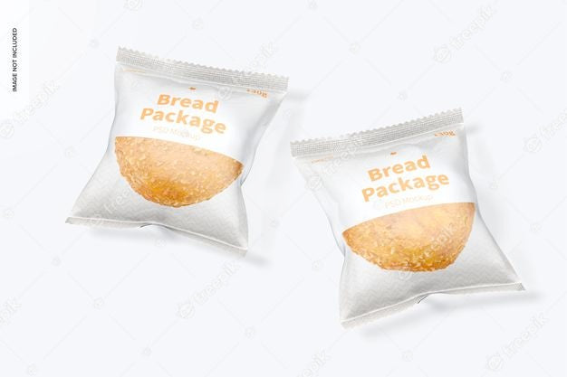 Free Bread Packages Mockup, Top View Psd