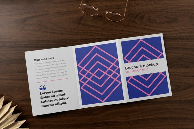 Free Brochure Mockup In Real Context Psd