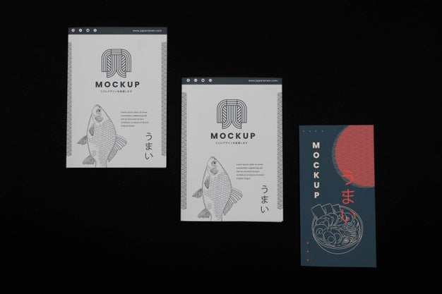 Free Brochure Mockup With Japanese Inspiration Psd