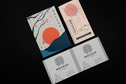 Free Brochure Mockup With Japanese Inspiration Psd