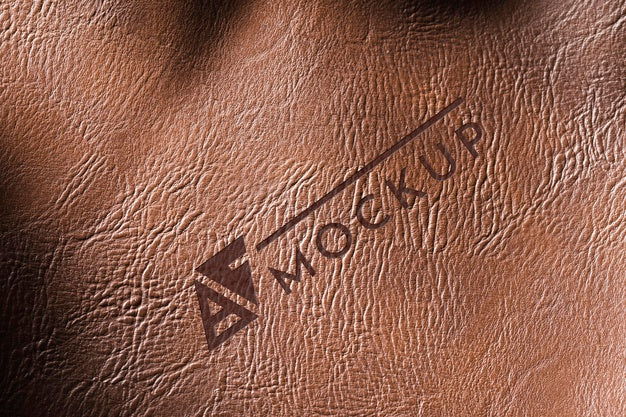 Free Brown Leather Surface Mock-Up Psd