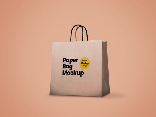Free Brown Paper Bag Psd Mockup