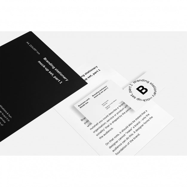 Free Business Card And Brochure Mock Up Psd