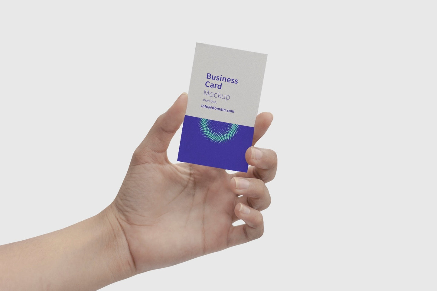 Free Business Card Hand Mockup