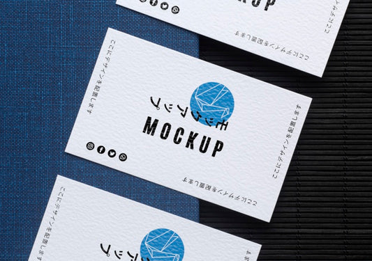 Free Business Card Mock-Up Composition Psd