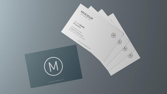 Free Business Card Mock-Up Composition Psd