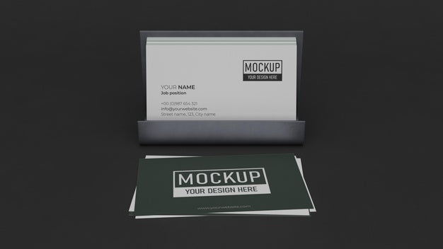 Free Business Card Mock-Up Composition Psd