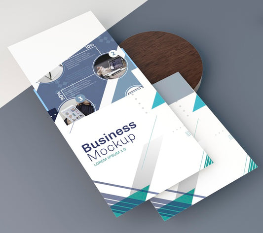 Free Business Card Mock-Up High View Psd