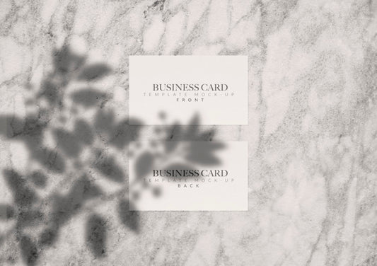 Free Business Card Mock-Up Wit Shadow Psd