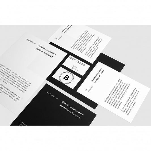 Free Business Card Mock Up With Brochures Psd
