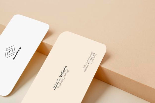 Free Business Card Mockup Closeup, Front And Back Side Psd