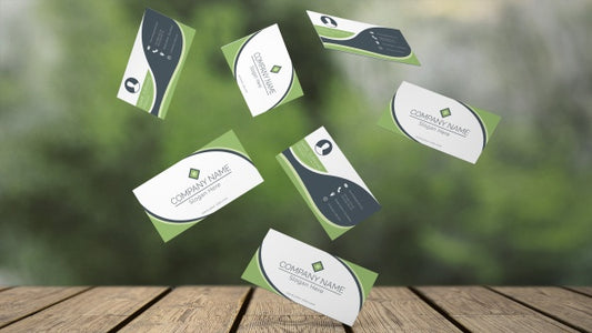 Free Business Card Mockup In Eco Style Psd